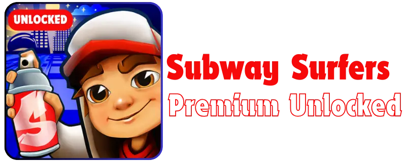 Subway Surfers Mod APK logo, Premium unlocked.