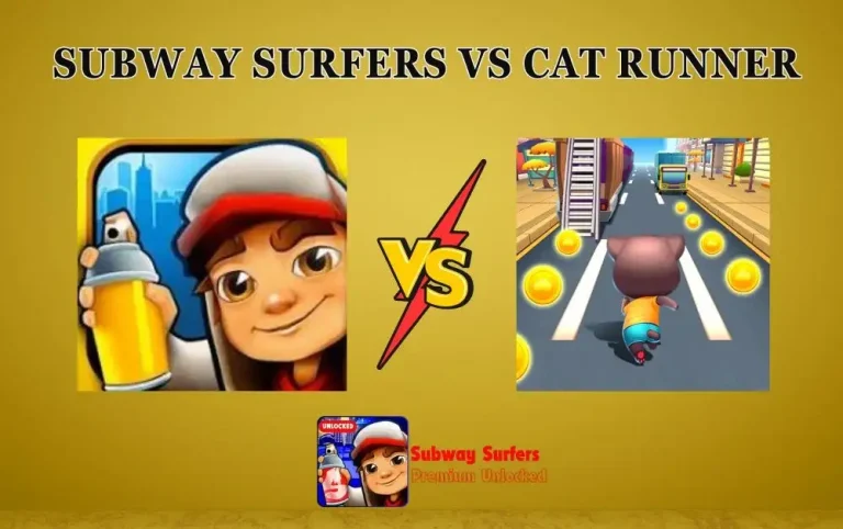 Subway Surfers vs Cat Runner, an image